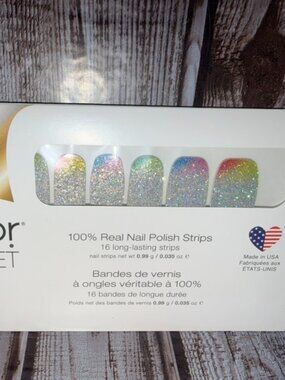 Throwing Shade Color Street Nail Polish Strips Retired Silver Glitter Nail Polis
